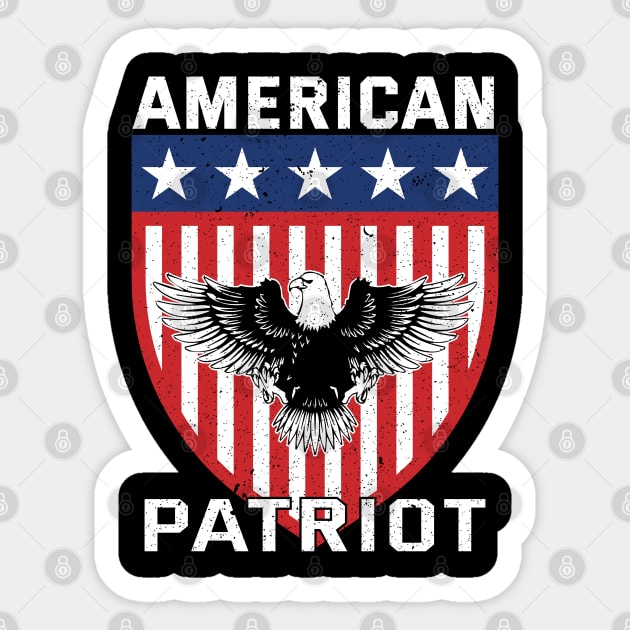 American Patriot Flag Sticker by koolteas